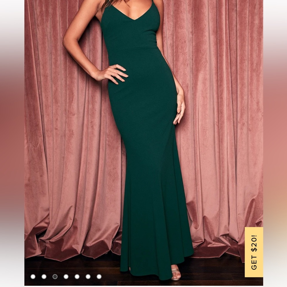INFINITE GLORY FOREST GREEN MAXI Dress